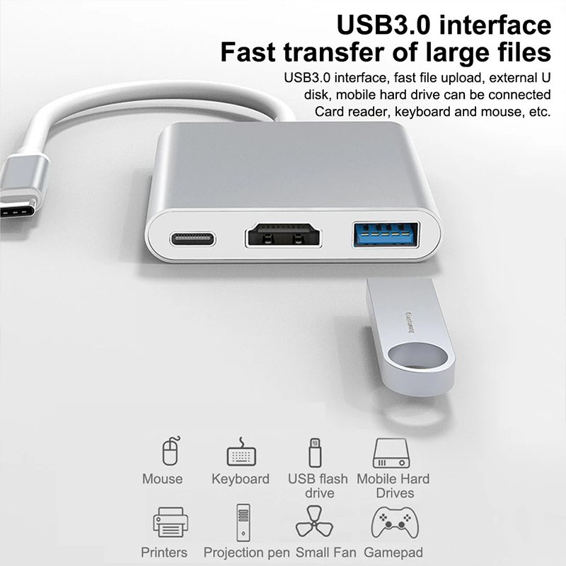 3 in 1 USB Type C Hub to 4K HD - огляд і ціна Tablet Accessories For Samsung